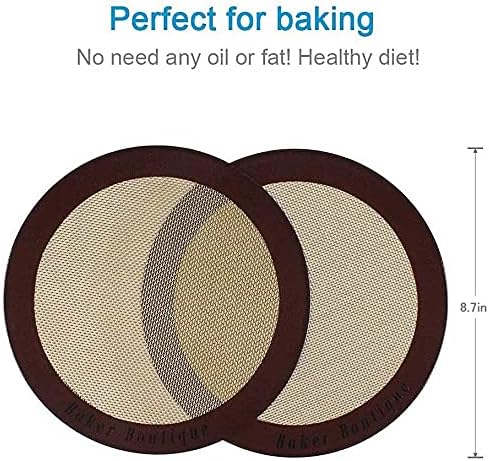 Silicone Baking Mats, 2-Pack Non-stick Silicone Baking Sheet Liner, Reusable Heat Resistant Baking Pastry Sheets for Bake Pans/Rolling/Macaron/Coo...