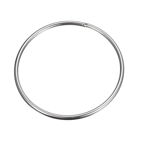 uxcell 304 Stainless Steel O Ring, 1pcs 120mm(4.72") Outer Dia. 5mm Thickness Multi-Purpose Metal Welded O-Ring Round Ring for Hardware Luggage Ac...