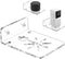 2Pack Acrylic Wall Mount Bracket (Upgrade Version) for Wyze Cam Pan V3, Wyze Cam Pan V2, Adhesive Small Wall Shelf for Security Cameras, Speakers,...