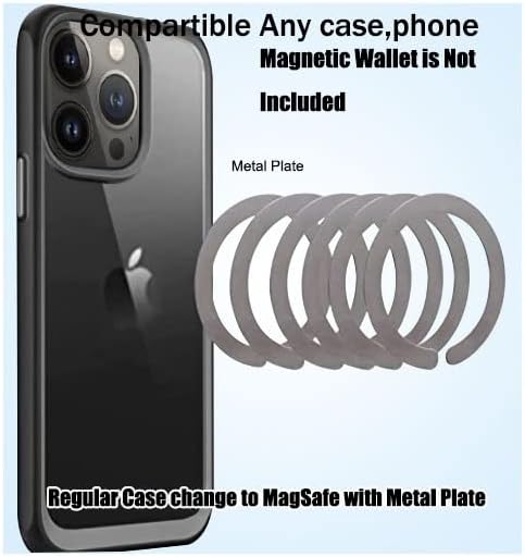 6 PCS Adhesive Metal Ring Stickers for Phone Case for Magsafe Sticker Case Thin Converter for Upgrade iPhone 12 13 14 Pro Max Mini Series Ordinary...