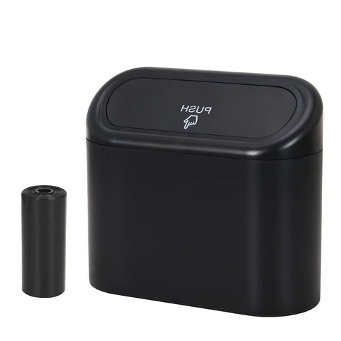 Hanging Car Trash Can with Lid - Portable Mini Waterproof & Odor-Resistant Garbage Bin for Car Door/Office/Home, Plastic Desktop Wastebasket Auto ...