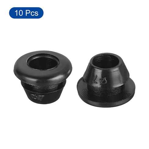uxcell 10Pcs Rubber Grommets 8mm Mount Dia, for 5mm ID Rubber Hole Plugs Rubber Wiring Grommets for Firewall Cable Wire Protecting, Black...