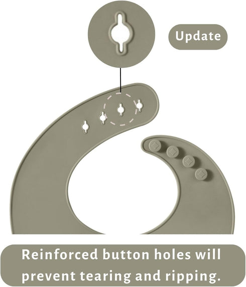 PandaEar 3 Pack Silicone Bibs for Babies Toddlers Girls Boys| Adjustable Waterproof BPA Free Soft Durable Bibs for Eating with Large Pocket Food C...