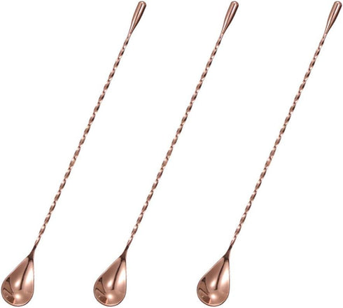 3Pcs 12 Inch Stainless Steel Mixing Spoon, Cocktail Spoon, Stirring Spoon with Long Handle, Bar Spoons and Stirrers for Mixing and Layering Drinks...