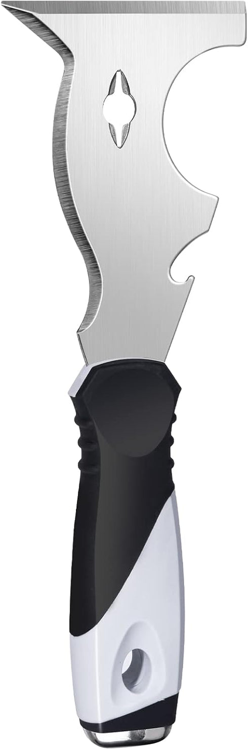 Mister Rui-Putty Knife, Paint Scraper 10 in 1 Putty Knife Multi-Use Painters Tool, Taping Knife, Paint Scraper Tool for Wood, Metal Scraper with H...