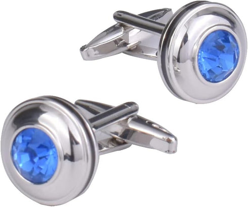 Mens classic cufflinks business wedding shirts gifts (blue)...
