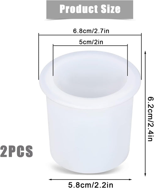 AIEX 2 Pcs Table Umbrella Hole Rings, Umbrella Cone Wedge Silicone Patio Table Umbrella Hole Plug, Soft Terrace Table Umbrella Wedge for Coffee Sh...