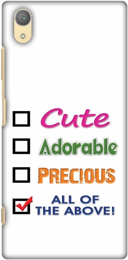 AMZER Slim Fit Handcrafted Designer Printed Snap On Hard Shell Case Back Cover with Screen Cleaning Kit Skin for Sony Xperia Xa1 Plus - Cute HD Co...