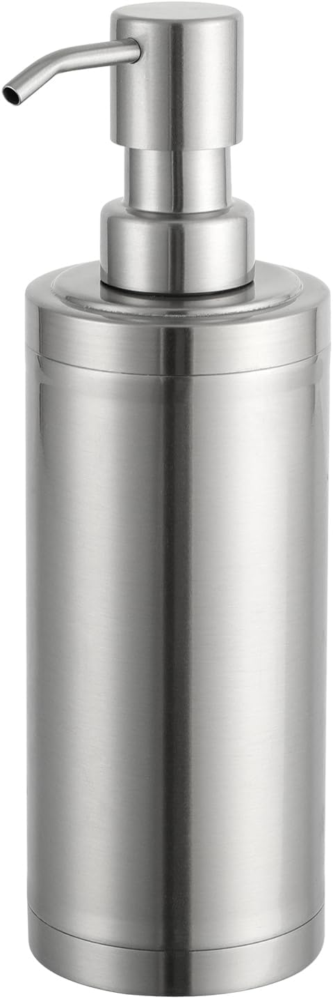 GAPPO Brushed Nickel Soap Dispenser Stainless Steel Metal Pump Hand Lotion Bottle for Bathroom, Bedroom and Kitchen(300ML/10.15Ounce)...
