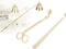 3 in 1 Candle Snuffer Long Handle Candle Extinguisher Candle Wick Trimmer Candle Cutter Candle Wick Dipper Kit - Gold...