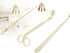 3 in 1 Candle Snuffer Long Handle Candle Extinguisher Candle Wick Trimmer Candle Cutter Candle Wick Dipper Kit - Gold...