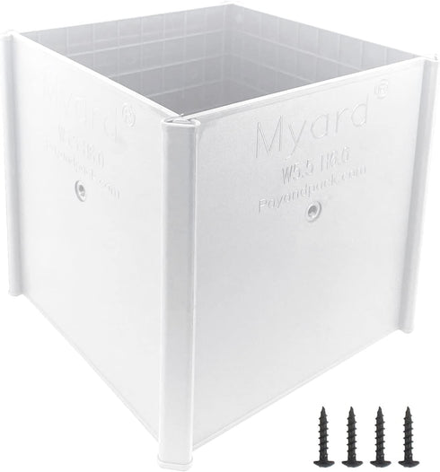 6x6x6 Inches Post Protector with Screws, Inner Size 5.5"x5.5", Protect Mailbox, Deck & Fence Posts from Damage to Lawn Maintenance Equipment, Fit ...