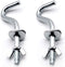Zinc Heavy-Duty Replacement Hooks Holding Hammock Fit 3/8 Inch Dia. 1-1/4 to 2 Inch Long Hole on Hammock Stand - 2 Packs...