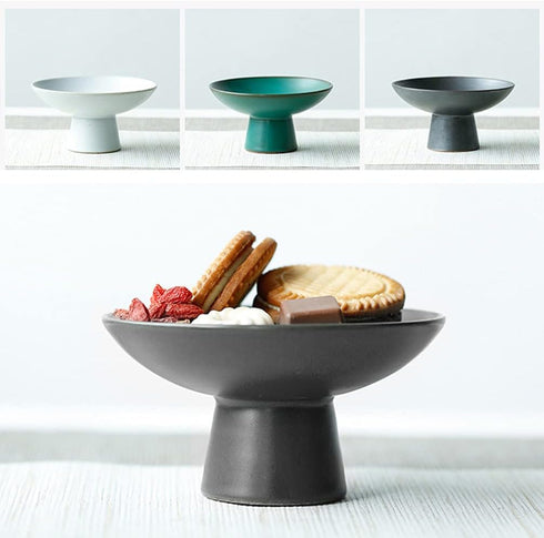 UPKOCH Footed Bowl Japanese Style Bowl Decorative Fruit Dish Holder Dessert Display Stand for Home Flowers Vase Planter...