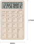 UNIONE Pocket & Desktop Beige Calculator with a Bright LCD, Dual Power Handheld Desktop. Color. Business, Office, High School...