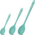 3 Pcs Silicone Spoons Set of 7.9 10.6 14.2 inch for Cooking, Heat Resistant Kitchen Spoons for Mixing, Stirring, and Serving, Small to Large Non S...