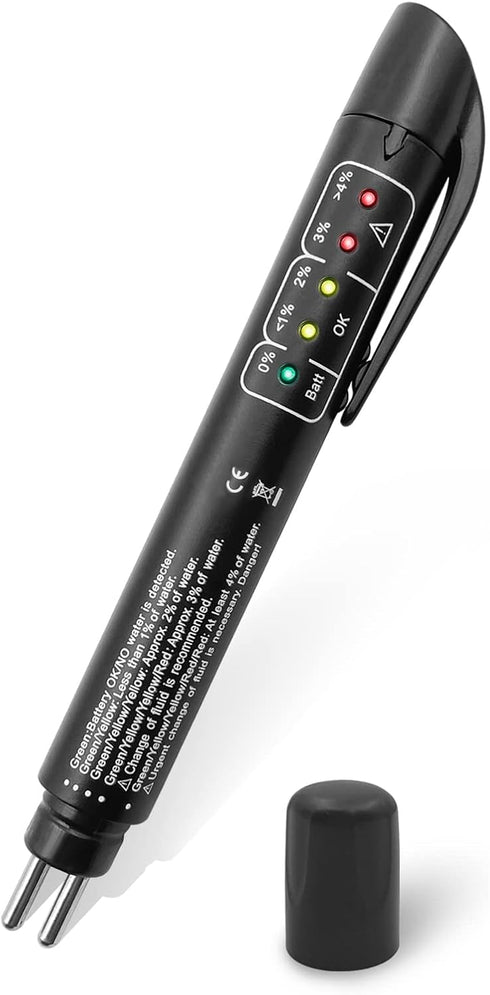 Brake Fluid Liquid Tester Pen, Brake Fluid Tester with 5 LED Indicators, Brake Fluid Liquid Testing Pen for DOT 3 DOT 4 DOT 5.1 Vehicle, Auto Test...
