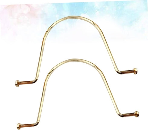 ULDIGI 2pcs Tote Bag Accessories Vintage Purse Metallic Wallet Bag Handles Purse Hardware Replacement Handle Repair Accessories Bag Making Handbag...
