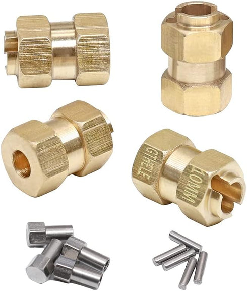 Brass Wheel Hex Hub 10mm(+6mm) Extenders Adaptor Set for 1/18 TRX4M Upgrade Parts RC Crawler Car...