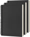 DSTELIN Blank Spiral Notebook, 3-Pack, Soft Cover, Sketch Book, 100 Pages / 50 Sheets, 7.5 inch x 5.1 inch, 100GSM, (Black)...