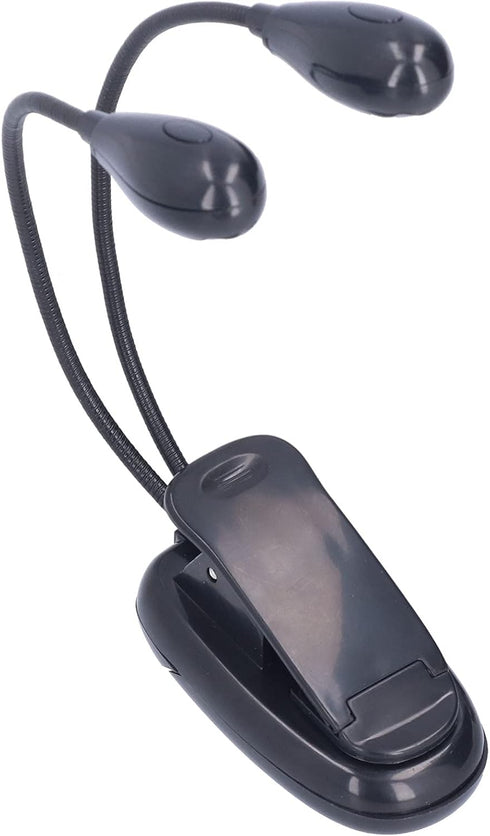 Desk Lamp, LED Clip on Light, Goose Neck 360?Rotatable,Flexible and Convient Double Poles Design, Reading Lamp for Home Office, School Dorm Suppli...
