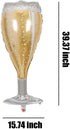 Champagne Bottle Balloons Champagne Glass Balloon Mylar Foil Balloons Birthday Engagement Bachelorette Party Bridal Shower Wedding Celebration Ann...