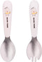 Titanium Toddler Fork and Spoon,Baby Fork Spoon set for Self Feeding,Toddler Utensils,Children's Safe Titanium material Set BPA Free, Dishwasher S...