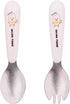 Titanium Toddler Fork and Spoon,Baby Fork Spoon set for Self Feeding,Toddler Utensils,Children's Safe Titanium material Set BPA Free, Dishwasher S...