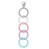 Silicone Baby Teether Links, Cutie Baby Teething Toys with Pacifier Clip, Multi Use Baby Teether Rings, Food Grade Silicone Attachable Teether Che...