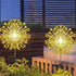 Set of 2 outdoor solar decorative lights with 210 LEDs, waterproof solar firework lights with 2 modes: flashing and stable, suitable for outdoor, ...
