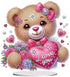 Syntego 5D DIY Teddy Bear Diamond Art Kit Crystal Embroidery Rhinestone Acrylic Table Top Decoration (Heart Bear)......