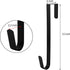 Tebery 4 Pack Premium Wreath Hanger Door Hangers, 12-Inch Black Over The Door Hooks, Long Wreath Hangers for Hanging Christmas Decorations, Clothe...