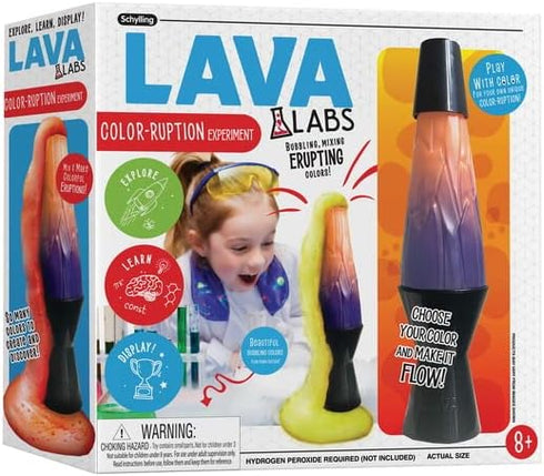 Schylling LAVA Labs - Color-Ruption Science Kit - Hands-on STEM Experiements - Explore Color in a LAVA lamp base - Ages 8 and up - LLVL...