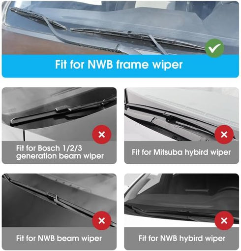 ASLAM Wiper Blade Refills 14" 6mm for Conventional Frame Windshield Wipers(Set of 2)...