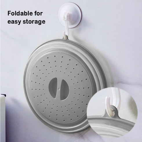 Microwave Lid,Foldable Microwave oven Cover for Food, Safe and Free of BPA Plastic and Silicone, Multi-purpose Kitchen Tool splash cover. Can be w...