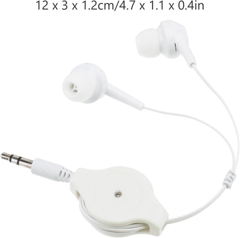 Hemobllo Retractable Earphones - 3 Pcs Wired in Ear Headphones 3.5mm Jack Stereo Wired Earbuds Retractable Wired Earphones for Phones Laptops......