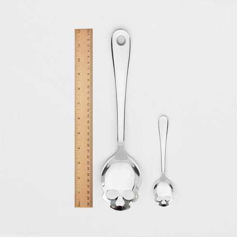 Suck UK | Skull Serving Spoon | Stainless Steel Serving Utensils | Kitchen Spoons For Gothic Home Decor | Goth Kitchen Serving Spoon | Slotted Spo...