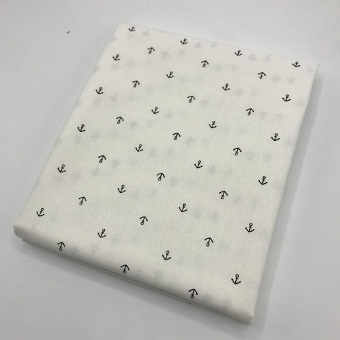 Printed Anchors Cotton Fabric 59inch Width Mediterranean Sea Travel Themed for Sewing DIY Craft and Apperals...