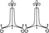 LIONWEI LIONWELI Large Iron 10 inch plate stand Holder Picture Frame stand Easel Display stand Black...