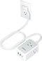 Small Flat Plug Power Strip, TESSAN Ultra Thin Extension Cord with 3 USB Wall Charger (1 USB C), 3 Outlets Mini Charging Station, 5 ft Slim Plug f...