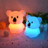 Koala Night Light for Kids Silicone Bedside Bedroom Lighting, Baby Nursery Light Sleeping NightLights, Color Changing Lamps - Eye Caring, Adjustab...