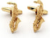 Saxophone Sax Music Pair Gold Cufflinks...