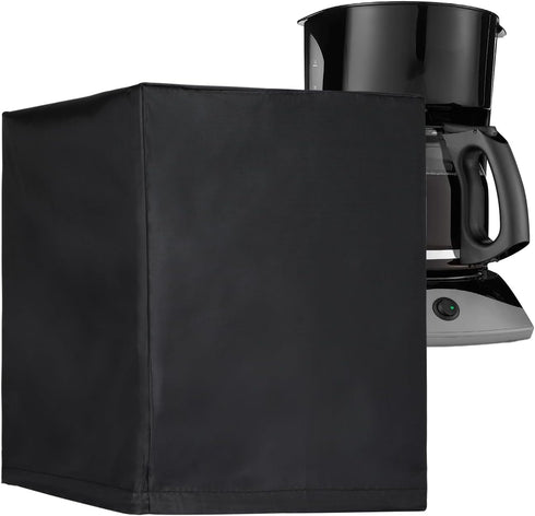 Coffee Maker Dustproof Cover, Universal Waterproof Shield for Countertop Appliances in Home, Garage and Office, Black...
