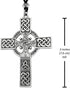 Large Celtic Cross Pendant Necklace - Pewter Irish Jewelry...