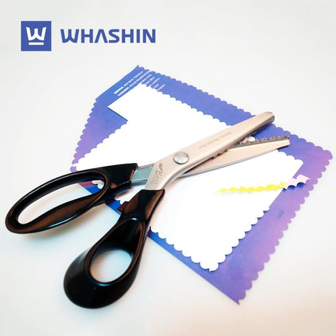 Scalloped Pinking Scissors (078) - Multipurpose, Ultra Sharp Blade Shears, Softgrip, Stainless Steel Sewing, Comfort TPR Grip, Crafting Scissors f...