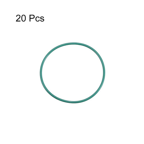 uxcell Fluorine Rubber O-Rings, 32mm OD 30mm ID 1mm Width FKM Seal Gasket for Machinery Plumbing, Green, Pack of 20...