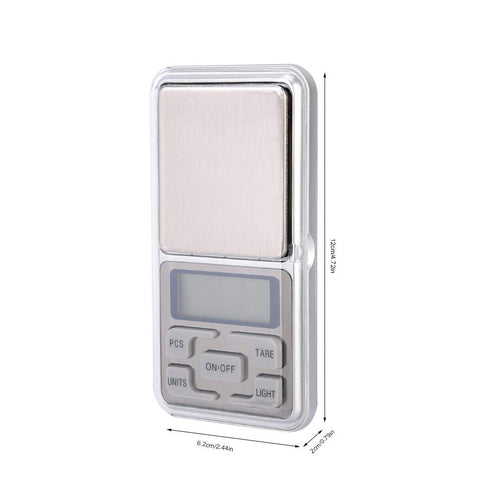 Digital Jewelry Scale, Mini Electronic Jewelry Carat Scale Laboratory Balance Gold Silver Diamond Stone Calibration Weight Measuring Tool for Weig...