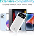 Portable Charger with Built in Cables, Portable Power Bank 10000mAh, with 2 Integrated Charging Cables, 5 Outputs, LED Display, Slim Battery Pack,...