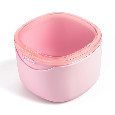 Denture Bath Case, Retainer Cleaning Box, No-Leak Denture Case, Mouth Guard, Night Guard and Retainer (pink)...