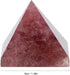 AUNMAS 3cm Quartz Pyramid, Small Strawberry Crystal Love Addition Reiki Stone Energy Tower Figurine for Home Office Decoration Ornament...